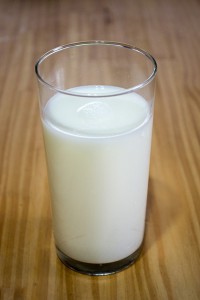 Glas mit Milch 